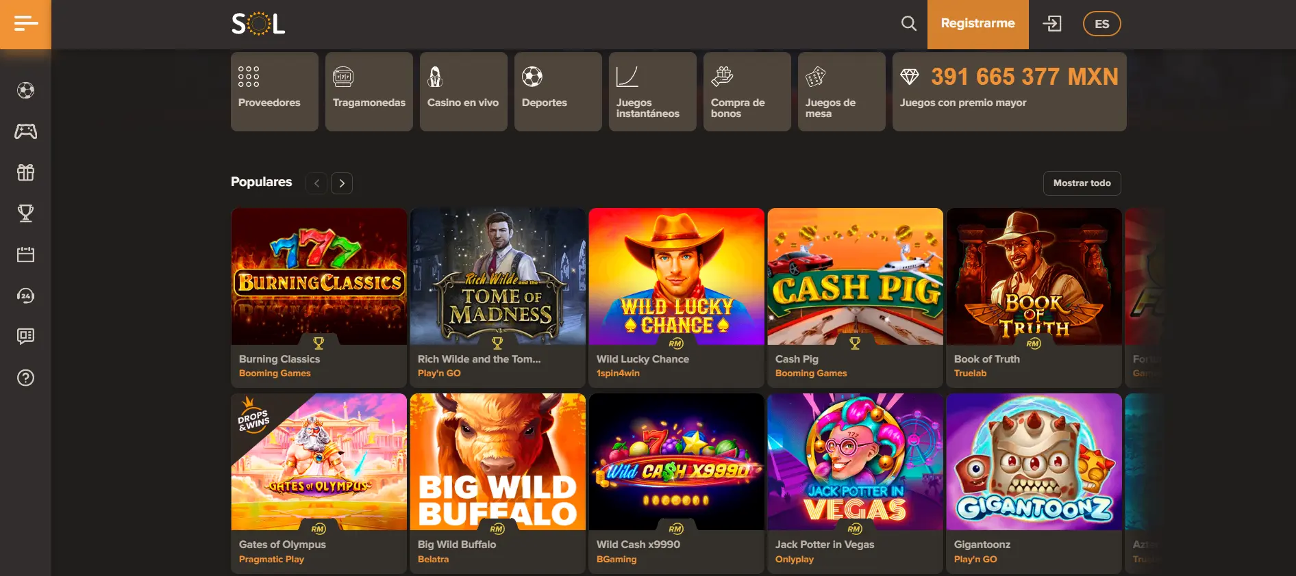 app sol casino online