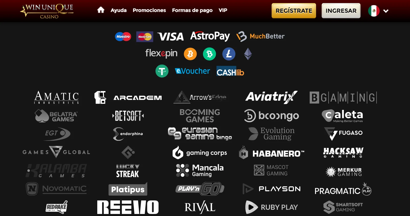 Litecoin casinos México WinUnique